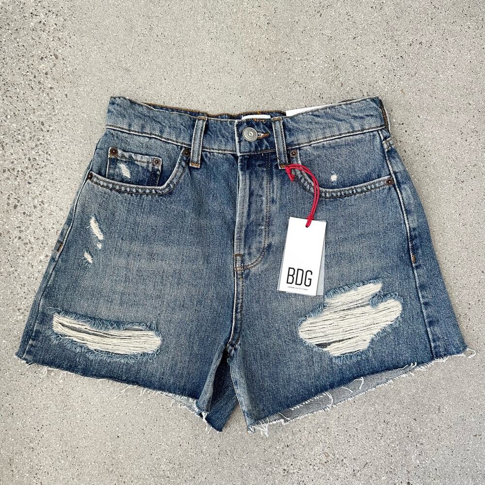 Urban Outfitters BDG Pax Extreme Ripped Denim Shorts